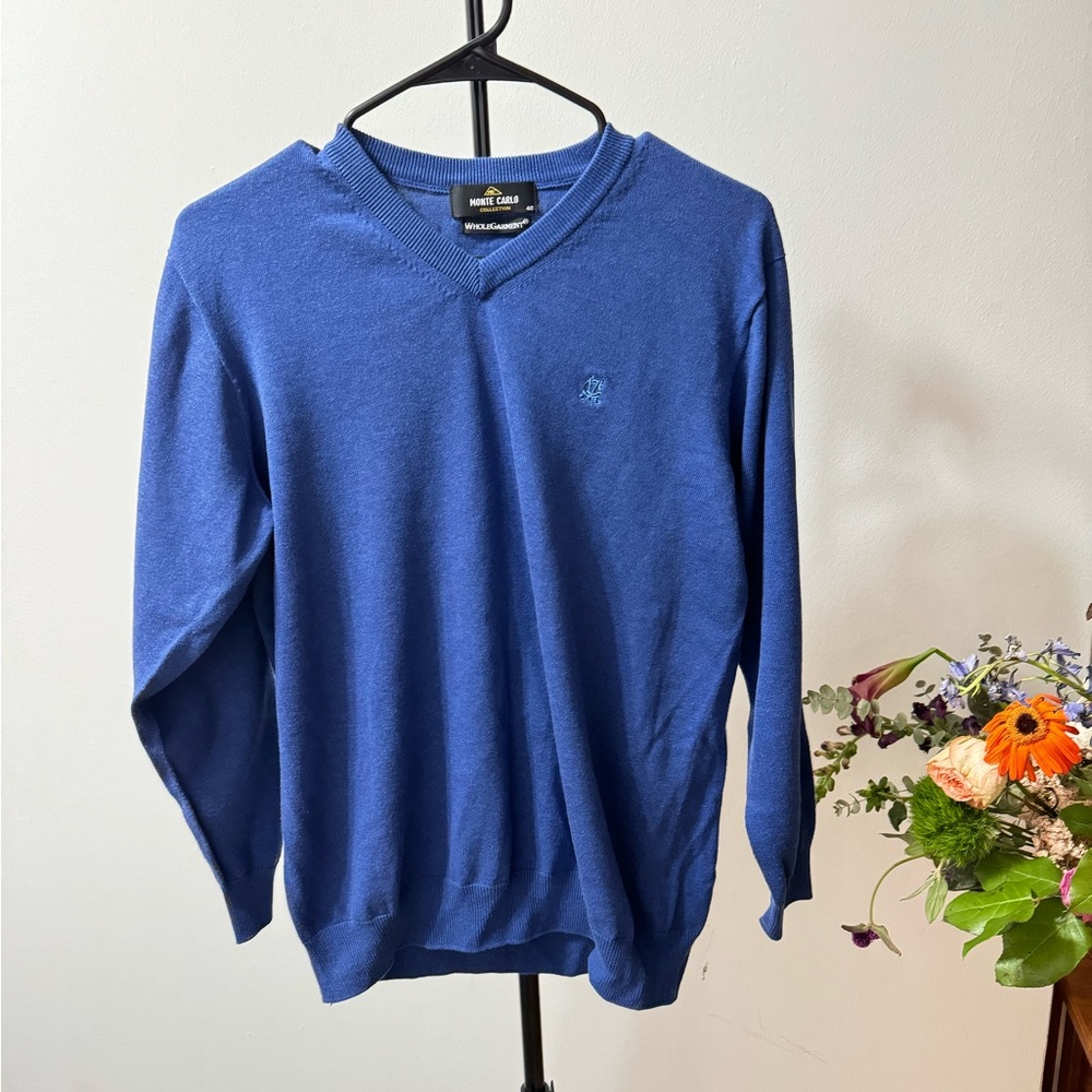 Monte Carlo Blue Men Sweater | office Men Sweater | Finance bro sweater